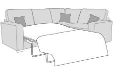 Buoyant Chicago Standard Back Corner Sofa with Bed - L2S + COR + RH1