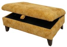 Alstons Cosy legged ottoman in fabric 4603