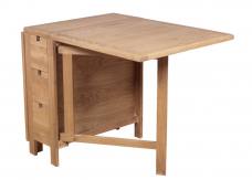 Hampton Oak Gateleg table shown with one leaf up