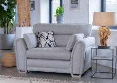 Alstons Aalto Snuggler in fabric 3597 with scatter cushion in 3125 