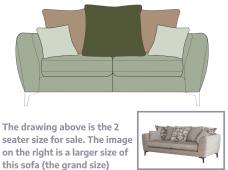 Alstons Inka 2 Seater Pillow Back Sofa