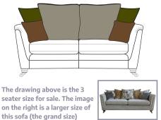 Alstons Darwin 3 Seater Pillow Back Sofa