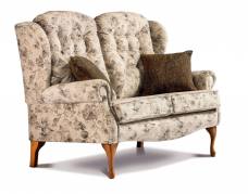 Sherborne Lynton Standard Fireside settee shown in Ellesmere Stone fabric 