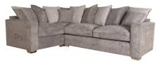 Corner group shown in Kingston Grey fabric with scatter cushions in Gracie Smoke & Larry Thunder 