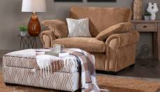 Alpine Snuggler shown in fabric 4964 with scatter cushion in 3073