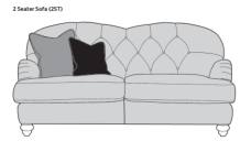 Buoyant Dumpling 2 Seater sofa complete with scatter cushions 