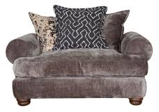 Buoyant Horatio Snuggler Love chair shownin fabric Kairo Grey 