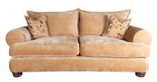 Horatio 3 seater standard back sofa shown in Kairo Caramel fabric with Burnaby Rust scatter cushions 
