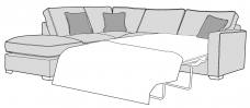 Buoyant Chicago Standard Back Corner Chaise with Sofa bed - FST, LFC, R2S