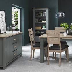 Bentley Designs Oakham Dark Grey & Scandi Oak Dining