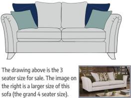 Alstons Emelia 3 seater Pillow Back sofa 