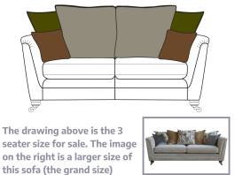 Alstons Darwin 3 Seater Pillow Back Sofa