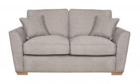 Pictured in Barley Silver with matching scatter cushions and light foot option