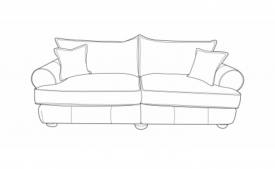 Line drawing of Horatio Grand 4 seater Standard back sofa 