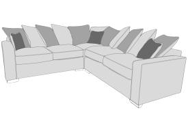 Buoyant Chicago Large Pillow Back Corner Sofa - L2 + COR + R2