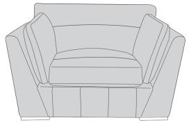 Buoyant Phoenix Leather Snuggler Love Chair