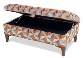 Alstons Savannah legged ottoman in a dis-continued fabric 