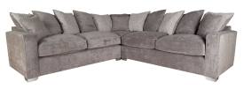 Corner group shown in Kingston Grey fabric with Gracie Smoke & Larry Thunder scatter cushions 
