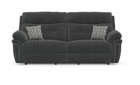 Baxter 3 seater sofa shown in Iona Black fabric 