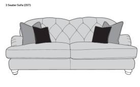 Buoyant Dumpling 3 seater sofa with scatters 