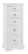 Bentley Hampstead White 5 Drawer Tall Chest