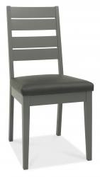 The Bentley Designs Oakham Dark Grey Chair - Dark Grey Faux Leather