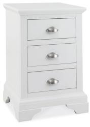 Bentley Hampstead White 3 Drawer Nightstand