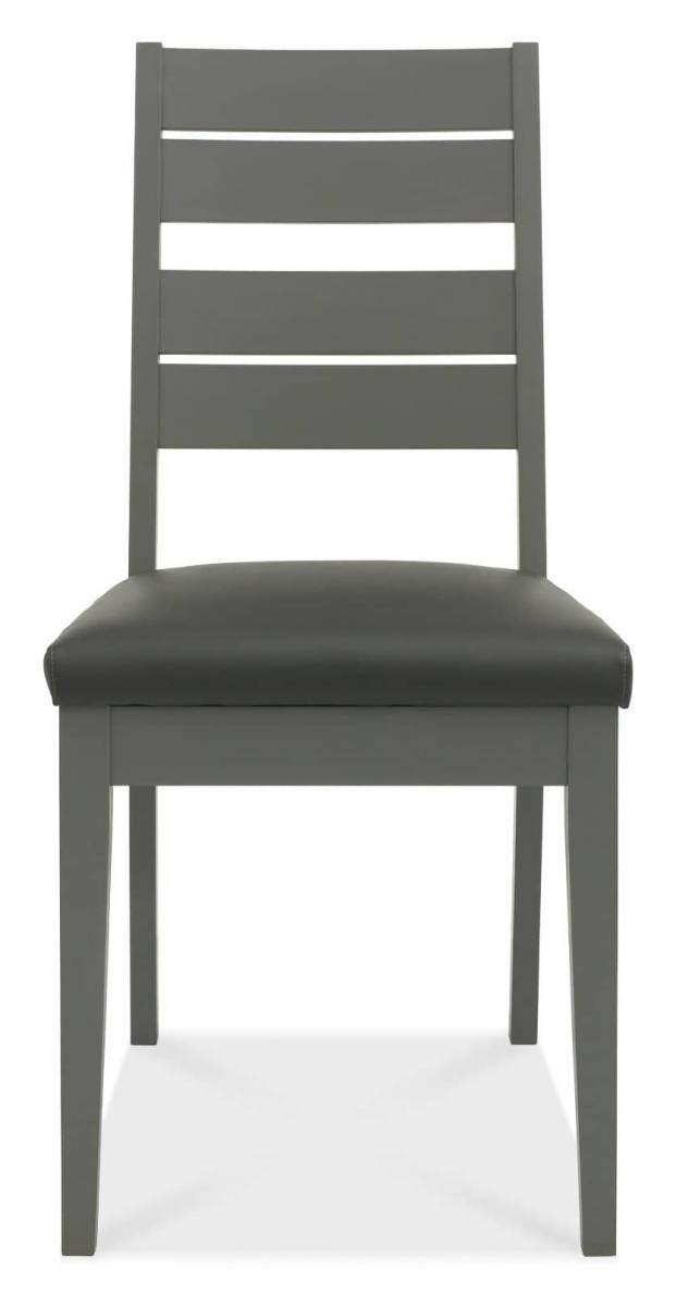 The Bentley Designs Oakham Dark Grey Chair - Dark grey Faux Leather