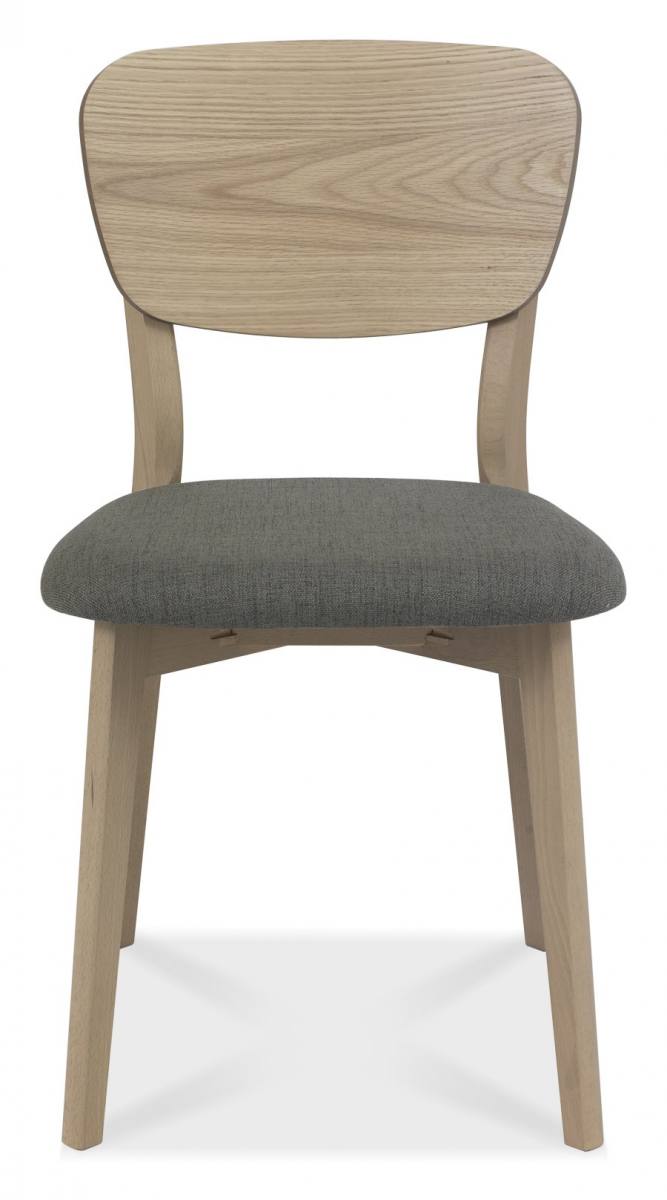 Bentley Designs Dansk Scandi Oak Veneer Back Chair Front Facing View