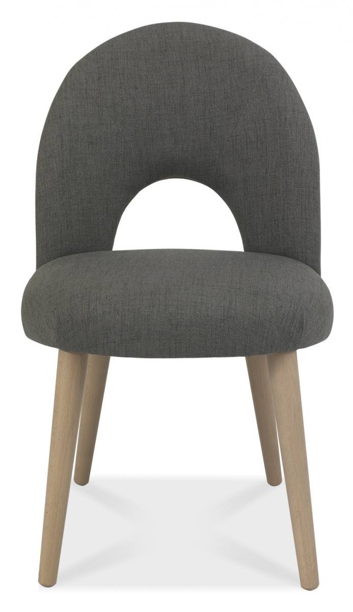Bentley Designs Dansk Scandi Oak Upholstered Chair Froward Facing 