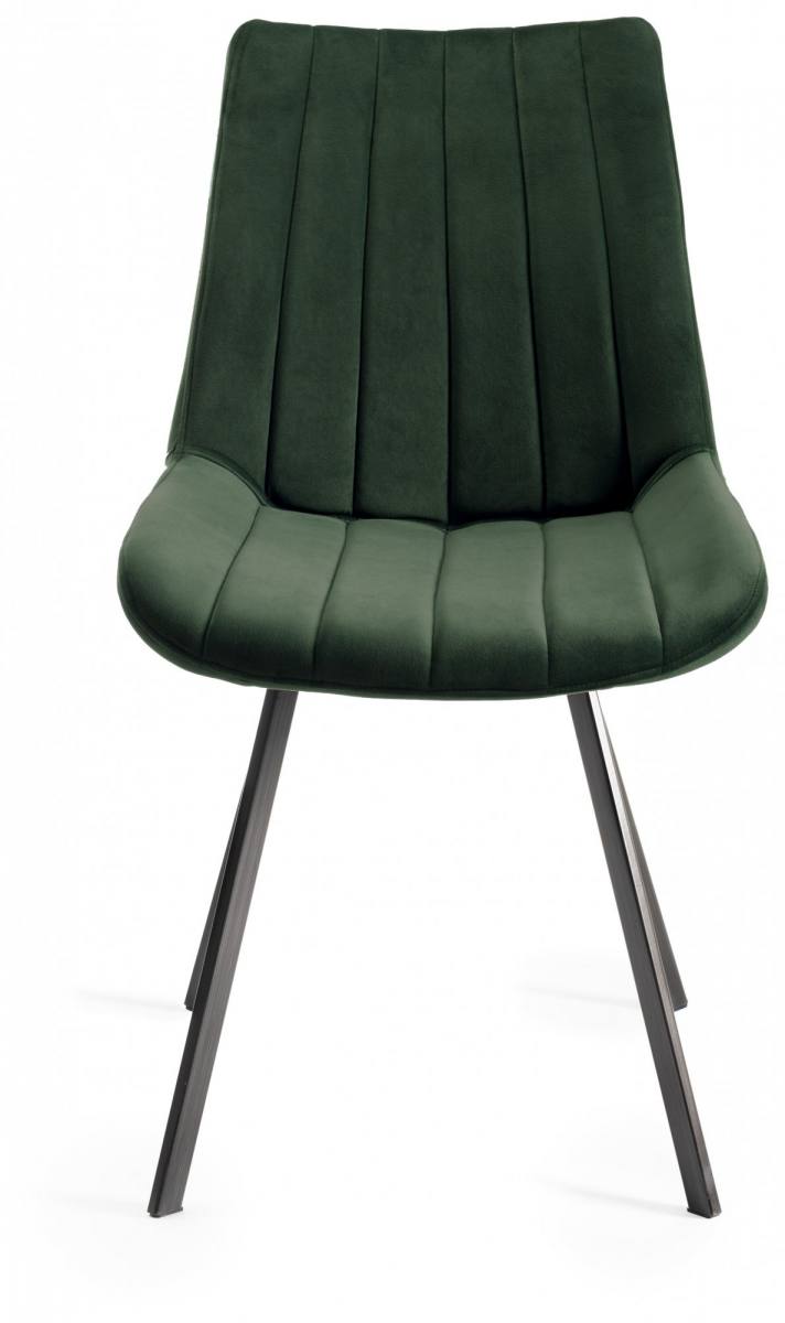 Bentley Designs Fontana Green Velvet Fabric Chairs with Grey Hand Brushing on Black Powder Coated Legs