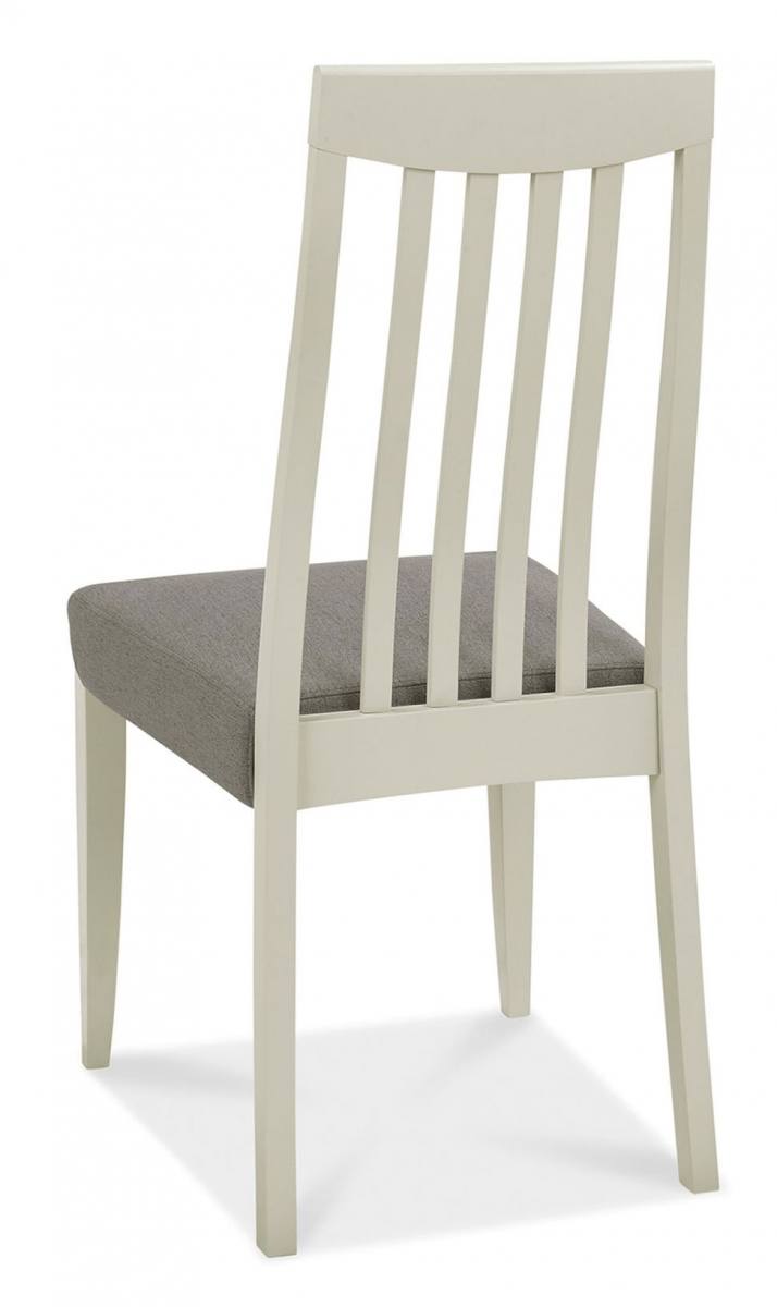 Bentley Designs - Bergen Soft Grey High Back Slatted  Dining Chairs - Titanium Fabric (Pair)