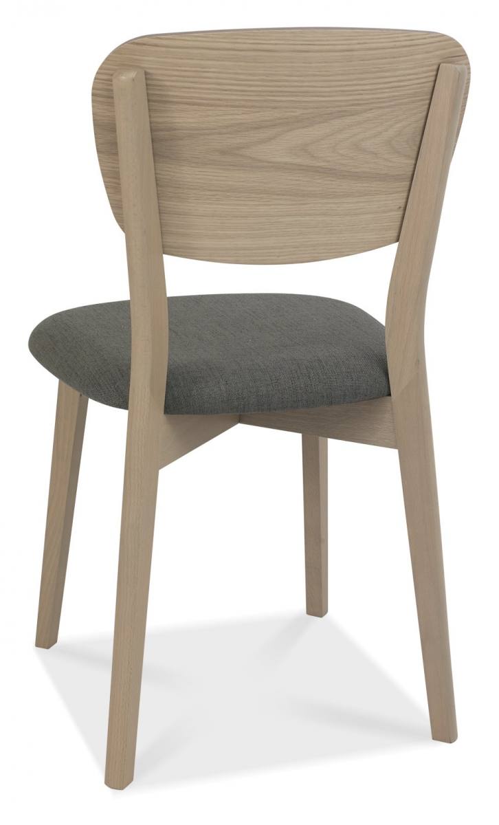 Bentley Designs Dansk Scandi Oak Veneer Back Chair View From Back