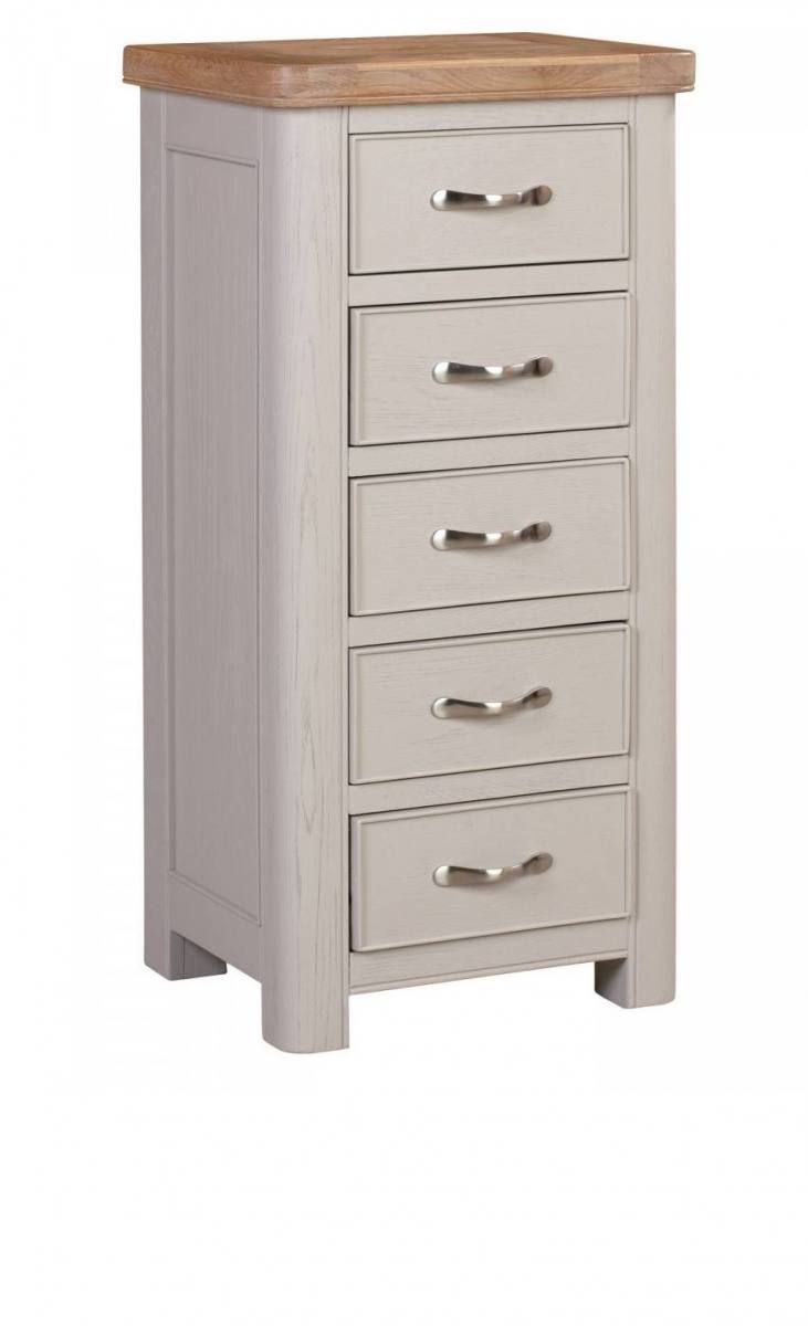 Bakewell Painted 5 drawer tall chest 