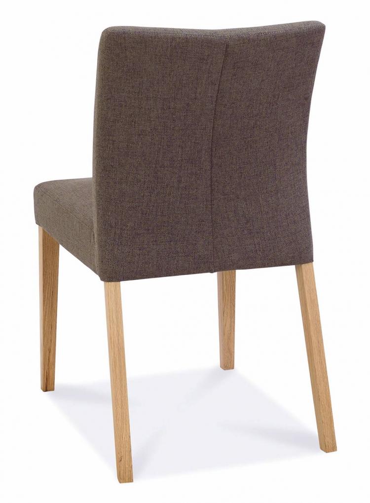 Bentley Designs - Bergen Oak Upholstered Dining Chair - Black Gold (Pair)