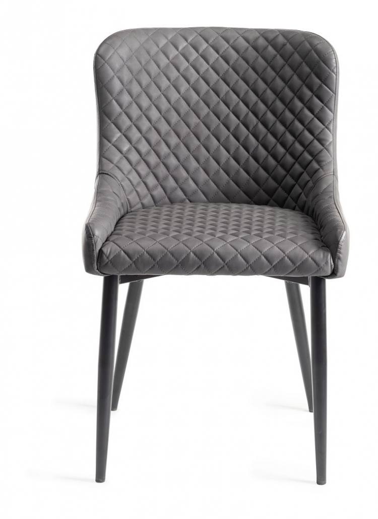 Bentley Designs Cezanne Dark Grey Faux Leather Chair 