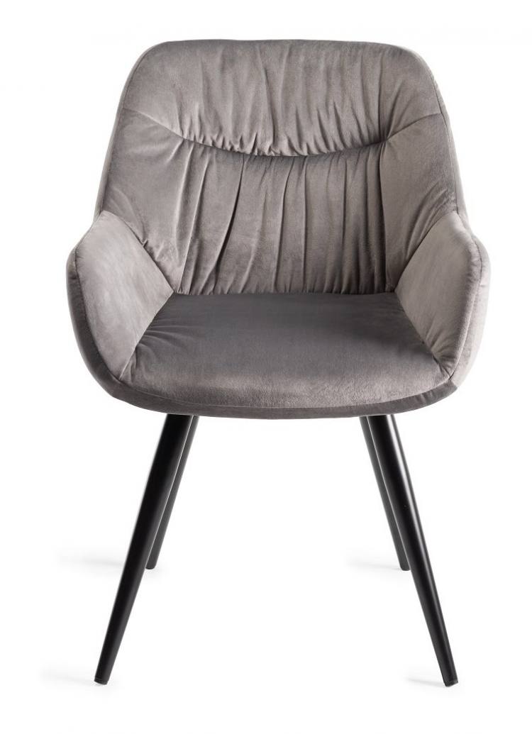 Bentley Designs Dali Grey Velvet Fabric Chair 