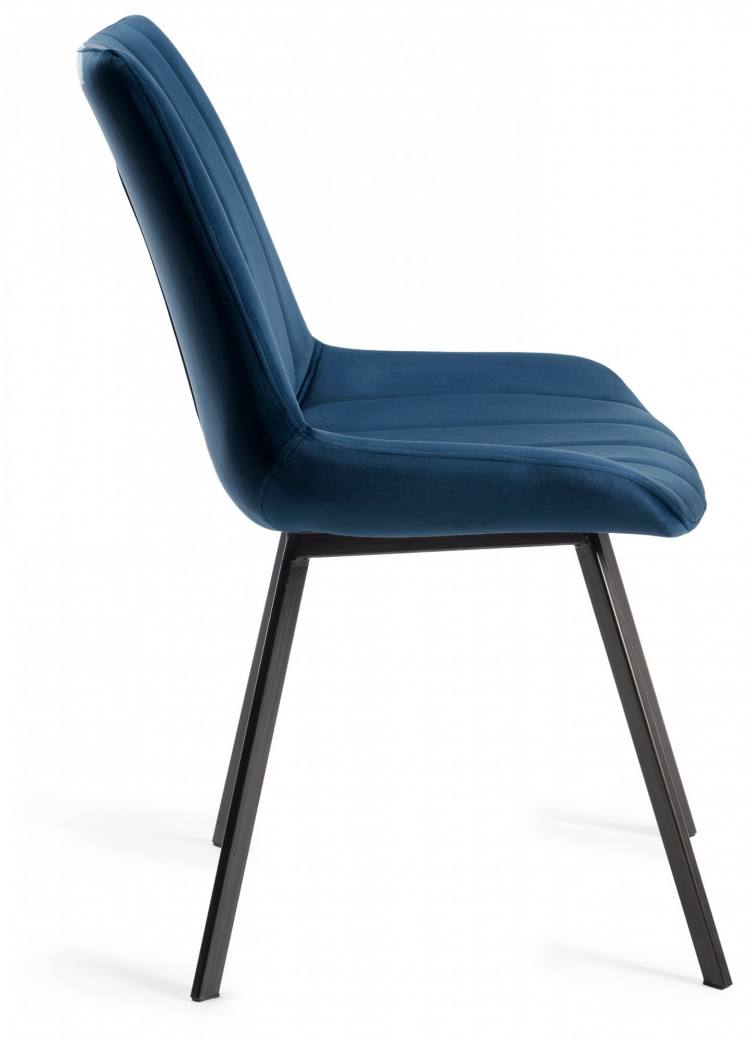 Bentley Designs Fontana Blue Velvet Fabric Chair 