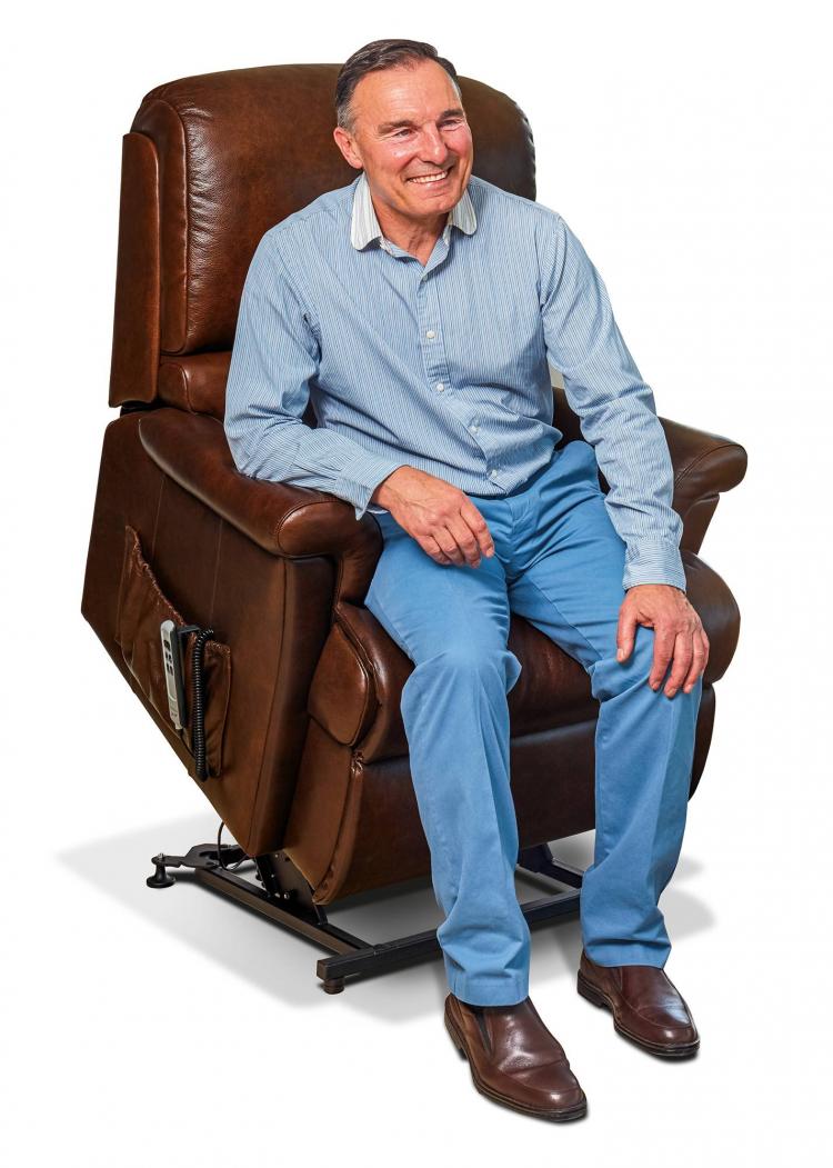Sherborne Nevada Petite Leather Electric Riser Recliner Chair (VAT Exempt)