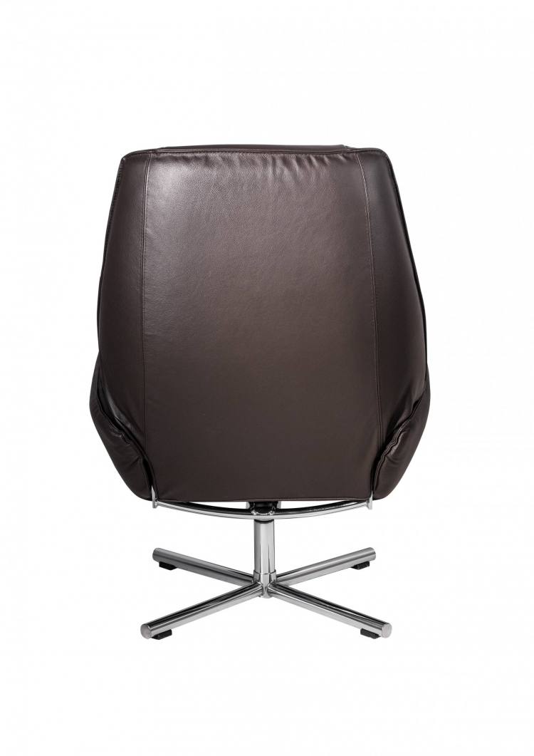 Kebe Roma Swivel Chair with a Tube Chrome swivel base, Back View