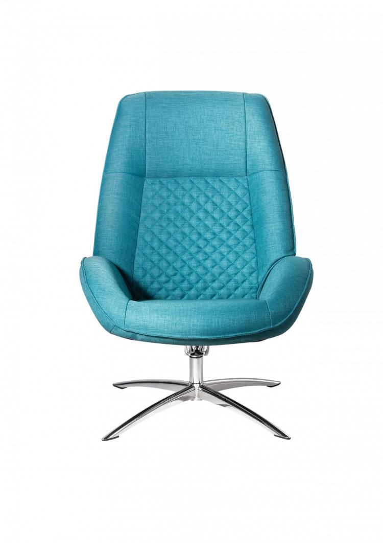 Kebe Bordeaux Swivel Chair in Lido Petrol Front View