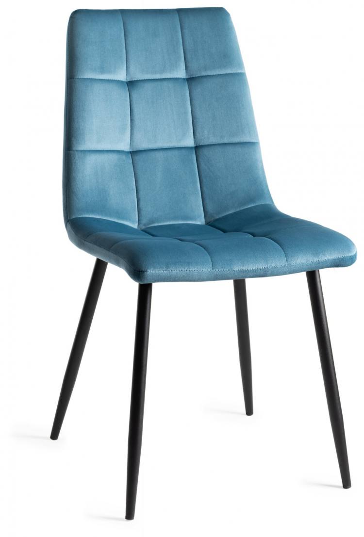 The Bentley Designs Mondrian Petrol Blue Velvet Fabric Chair 