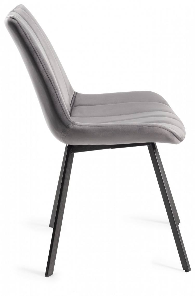 Bentley Designs Fontana Grey Velvet Fabric Chair 