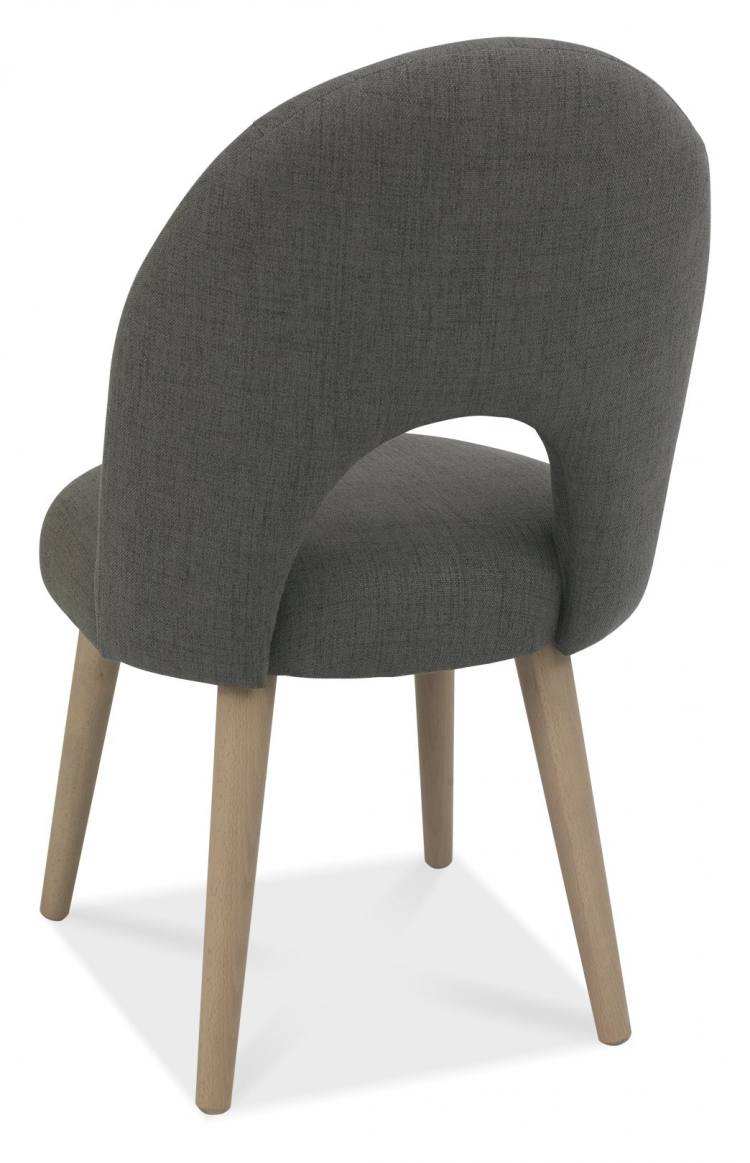 Bentley Designs Dansk Scandi Oak Upholstered Chair View from Back