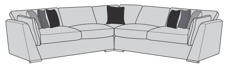 Phoenix Large Corner Sofabed Group - LH2S / COR / RH2 - Closed