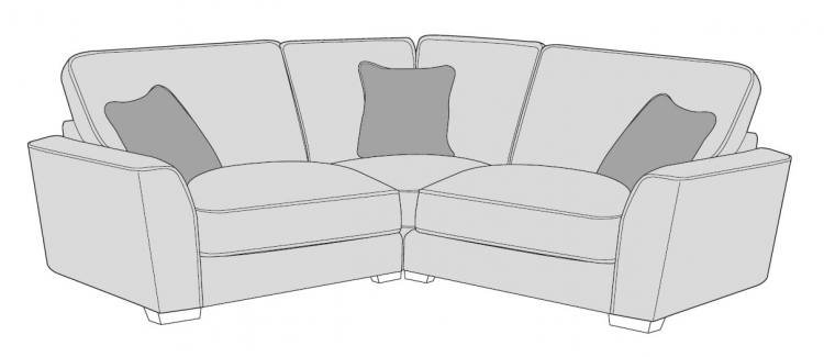 Buoyant Fantasia Standard Back Small Corner Sofa - L1, CO, R1