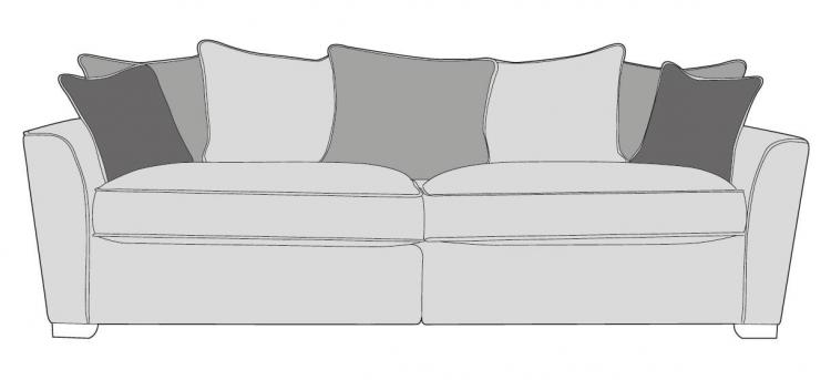 4 seater pillow-back sofa
