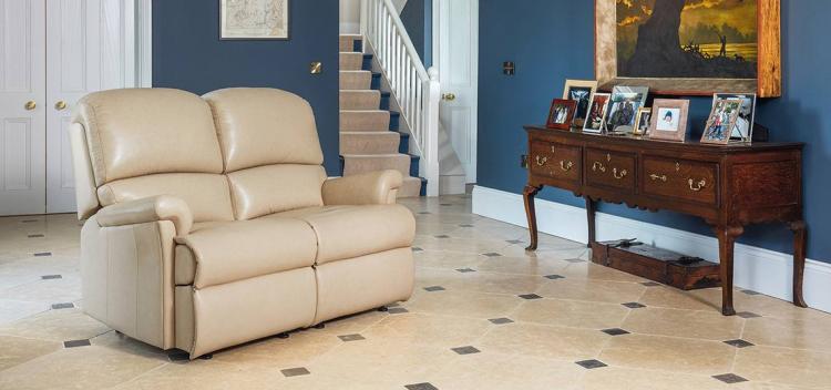 Sherborne Nevada Standard 2 Seater Fixed Leather Sofa