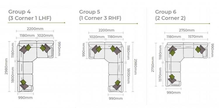 Sofa Group options 4, 5 & 6