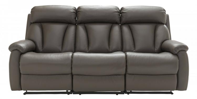 La-z-boy Georgina 3 seater sofa shown in Mezzo Squirrel Grey leather